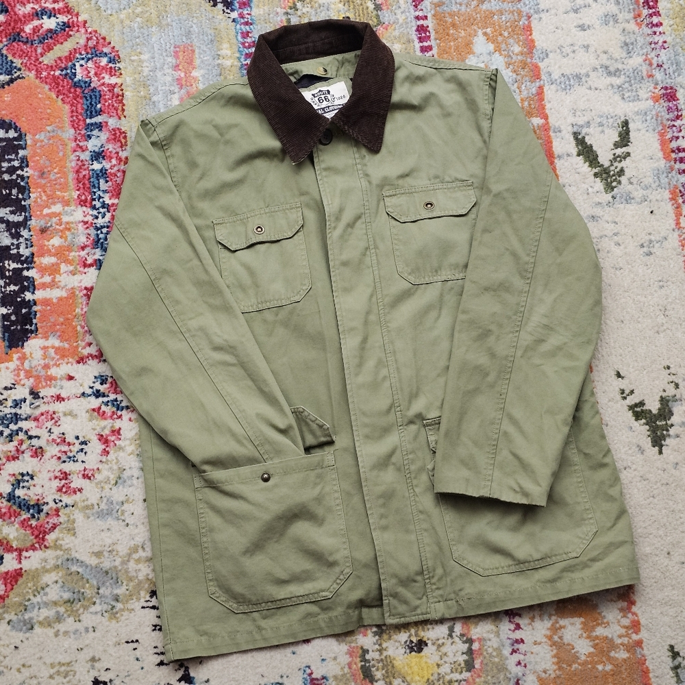 VTG 90s Route 66 Mens Medium Chore Jacket Barn / Field Shacket Plaid Lined - Picture 3 of 12